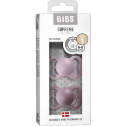 BIBS Soother Supreme Dusky Lilac / Heather Silicone 0-6 Maanden, 2 Stuks. -Kleintje Luxe bibs soother supreme dusky lilac heather silicone 0 6 maanden 2 stuks a320891 4
