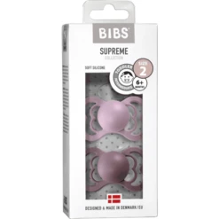 BIBS Soother Supreme Dusky Lilac / Heather Silicone 6-36 Maanden, 2 Stuks. -Kleintje Luxe bibs soother supreme dusky lilac heather silicone 6 36 maanden 2 stuks a320900 4