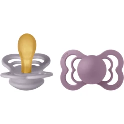 BIBS® Soother Supreme Fossil Grey & Mauve Latex 6-36 Maanden, 2 Stuks. -Kleintje Luxe bibs soother supreme fossil grey amp mauve latex 6 36 maanden 2 stuks a379257 3
