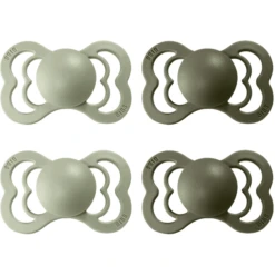 BIBS Soother Supreme Sage / Hunter Green Latex 0-6 Maanden, 4 St.
