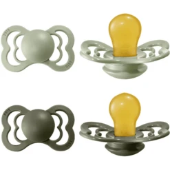 BIBS Soother Supreme Sage / Hunter Green Latex 0-6 Maanden, 4 St. -Kleintje Luxe bibs soother supreme sage hunter green latex 0 6 maanden 4 st a321157 3