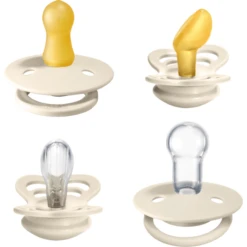 BIBS Soother Try-it Collectie Ivoor 0-6 Maanden, 4st. -Kleintje Luxe bibs soother try it collectie ivoor 0 6 maanden 4st a320973 2
