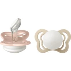 BIBS®Soother Couture Blush En Vanilla Glow Silicone 0-6 Maanden, 2 Stuks. -Kleintje Luxe bibssoother couture blush en vanilla glow silicone 0 6 maanden 2 stuks a345869 1