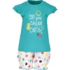 BLUE SEVEN Girls Set Van 2 T-shirt + Shorts Lagune