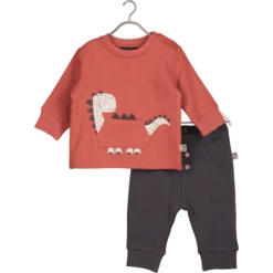 BLUE SEVEN Set Van 2 Sweatshirt + Broek Brick Red -Kleintje Luxe blue seven set van 2 sweatshirt broek brick red a375585 3