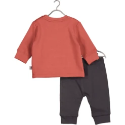 BLUE SEVEN Set Van 2 Sweatshirt + Broek Brick Red -Kleintje Luxe blue seven set van 2 sweatshirt broek brick red a375585 4