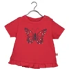 BLUE SEVEN T-Shirt Vlinder Hoog Rood