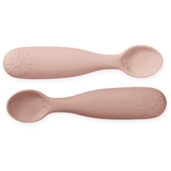 Cam Cam Copenhagen Cam Cam® COPENHAGEN Siliconen Lepel Bloem, Licht Roze, Set Van