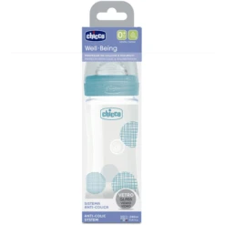 Chicco Welzijnsglas 240ml, Normale Doorstroming, Jongen, 0M+ -Kleintje Luxe chicco welzijnsglas 240ml normale doorstroming jongen 0m a314070 2