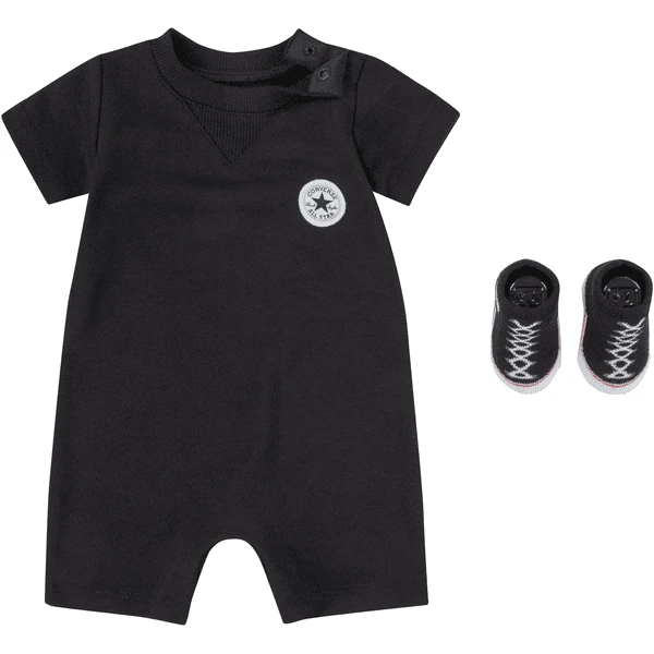 Converse Romper En Sok Set Zwart 4 Converse Romper En Sok Set Zwart - Afbeelding 4