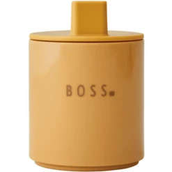 Design Letters Deksel Voor Kinderbeker, Tritan, Mosterdgeel -Kleintje Luxe design letters deksel voor kinderbeker tritan mosterdgeel a316011 3