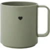 Design Letters Drinkbeker Mini Love Met Handvat In Forest Green