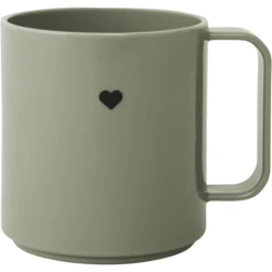 Design Letters Drinkbeker Mini Love Met Handvat In Forest Green -Kleintje Luxe design letters drinkbeker mini love met handvat in forest green a349196 3