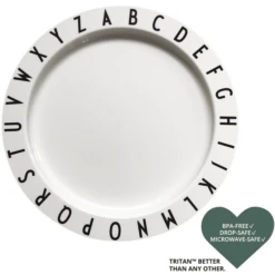 Design Letters EAT & LEARN Bord Tritan, Wit, 200 Ml -Kleintje Luxe design letters eat amp learn bord tritan wit 200 ml a315400 3