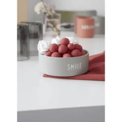 Design Letters Kom In Koel Grijs -Kleintje Luxe design letters kom in koel grijs a351527 3