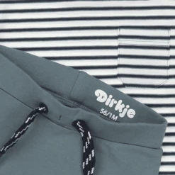 Dirkje Babyset 2-delig Dusty Groen Uit- White -Kleintje Luxe dirkje babyset 2 delig dusty groen uit white a361682 2