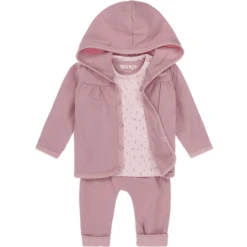 Dirkje Outfit Set 3-delig Mauve Light Roze -Kleintje Luxe dirkje outfit set 3 delig mauve light roze a361605 3