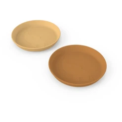 Done By Deer ™ Bord Kiddish 2-pack Elphee Mosterd Geel -Kleintje Luxe done by deer bord kiddish 2 pack elphee mosterd geel a341386 2