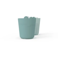 Done By Deer ™ Drinkbeker Kiddish 2-Pack Croco Blauw -Kleintje Luxe done by deer drinkbeker kiddish 2 pack croco blauw a341374 2