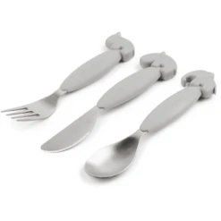 Done By Deer ™ Easy Grip Bestek Hert Friends Grijs -Kleintje Luxe done by deer easy grip bestek hert friends grijs a341315 2