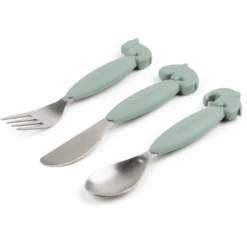 Done By Deer ™ Easy Grip Bestek Hert Friends Groen -Kleintje Luxe done by deer easy grip bestek hert friends groen a341368 2