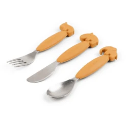 Done By Deer ™ Easy Grip Bestek Hert Friends Mosterdgeel -Kleintje Luxe done by deer easy grip bestek hert friends mosterdgeel a341314 2