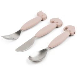 Done By Deer ™ Easy Grip Bestek Hert Friends Roze -Kleintje Luxe done by deer easy grip bestek hert friends roze a341422 2