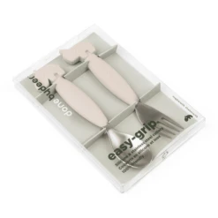 Done By Deer ™ Easy-grip Lepel En Vork Set, Deer Friends Sand -Kleintje Luxe done by deer easy grip lepel en vork set deer friends sand a373554 3