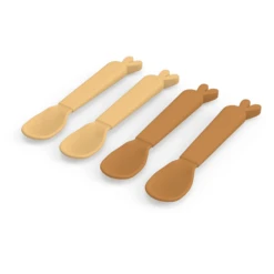 Done By Deer ™ Kiddish Lepel 4-pak Lalee Mosterd Geel -Kleintje Luxe done by deer kiddish lepel 4 pak lalee mosterd geel a341395 2