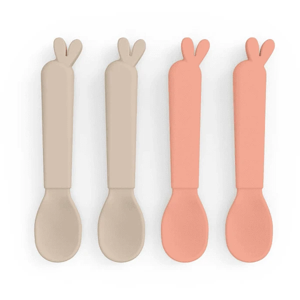 Done By Deer ™ Kiddish Spoon 4-pack Lalee Sand /Coral 4 Done By Deer ™ Kiddish Spoon 4-pack Lalee Sand /Coral - Afbeelding 4