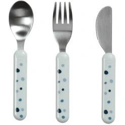 Done By Deer ™ Kinderbestek Dream Y Stippen Blauw Van De 6e Maand