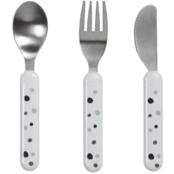 Done By Deer ™ Kinderbestek Dream Y Stippen Wit Van De 6e Maand