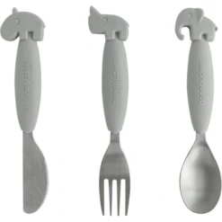 Done By Deer ™ Kinderbestekenset Grijs Vanaf De 6e Maand