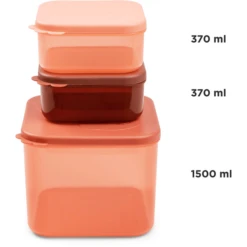 Done By Deer ™ Opslagcontainerset L, Elphee Papaya -Kleintje Luxe done by deer opslagcontainerset l elphee papaya a404588 3