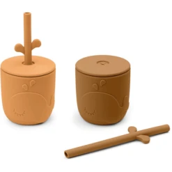 Done By Deer ™ Peekaboo Rietjesbeker Wally, Mosterdgeel, Set Van 8 Done By Deer ™ Peekaboo Rietjesbeker Wally, Mosterdgeel, Set Van -Kleintje Luxe done by deer peekaboo rietjesbeker wally mosterdgeel set van a341406 3