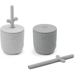 Done By Deer ™ Peekaboo Wally Strooien Mok Grijs 2-Pack -Kleintje Luxe done by deer peekaboo wally strooien mok grijs 2 pack a341405 3