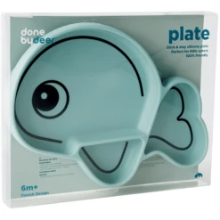 Done By Deer ™ Plate Stick & Stay Wally In Blauw -Kleintje Luxe done by deer plate stick amp stay wally in blauw a309033 2