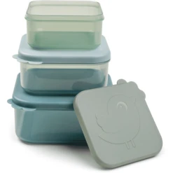 Done By Deer ™ Snack Box Set 3-Pack Herten Friends Blauw -Kleintje Luxe done by deer snack box set 3 pack herten friends blauw a404686 3