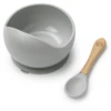 Elodie Silicone Kom Met Lepel, Mineraal Green