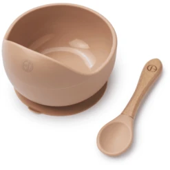 Elodie Siliconen Kom Met Lepel, Blush Ing Roze