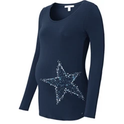 ESPRIT Omstandigheid T-Shirt Lange Mouw Nachtblauw