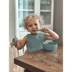Everyday Baby Bestek Om Te Leren Eten, Roestvrij Staal Met Siliconen Handvat, 2 Stuks Harmony Green -Kleintje Luxe everyday baby bestek om te leren eten roestvrij staal met siliconen handvat 2 stuks harmony green a344144 4