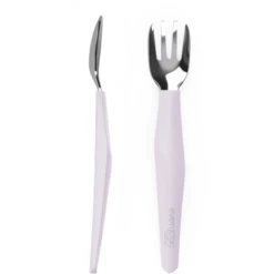 Everyday Baby Bestek Om Te Leren Eten, Roestvrij Staal Met Siliconen Handvat, 2 Stuks Light Lavendel -Kleintje Luxe everyday baby bestek om te leren eten roestvrij staal met siliconen handvat 2 stuks light lavendel a344140 2