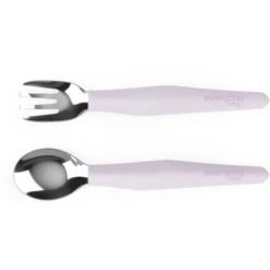 Everyday Baby Bestek Om Te Leren Eten, Roestvrij Staal Met Siliconen Handvat, 2 Stuks Light Lavendel -Kleintje Luxe everyday baby bestek om te leren eten roestvrij staal met siliconen handvat 2 stuks light lavendel a344140 4