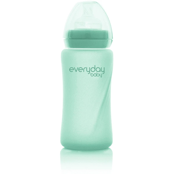 Everyday® Baby Glazen Babyfles Healthy+ 240 Ml, Mint Green 1 Everyday® Baby Glazen Babyfles Healthy+ 240 Ml, Mint Green