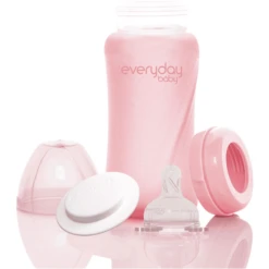 Everyday® Baby Glazen Babyfles Healthy+ 240 Ml, Roze -Kleintje Luxe everyday baby glazen babyfles healthy 240 ml roze a343982 4
