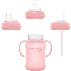 Everyday Baby Glazen Babyfles Heathy+ Sippy Cup, 150 Ml In Roze 9 Everyday Baby Glazen Babyfles Heathy+ Sippy Cup, 150 Ml In Roze -Kleintje Luxe everyday baby glazen babyfles heathy sippy cup 150 ml in roze a315043 4