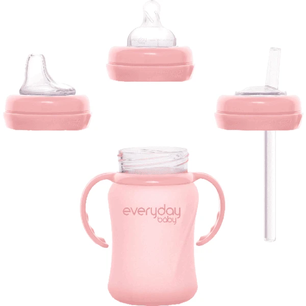 Everyday Baby Glazen Babyfles Heathy+ Sippy Cup, 150 Ml In Roze 5 Everyday Baby Glazen Babyfles Heathy+ Sippy Cup, 150 Ml In Roze - Afbeelding 5