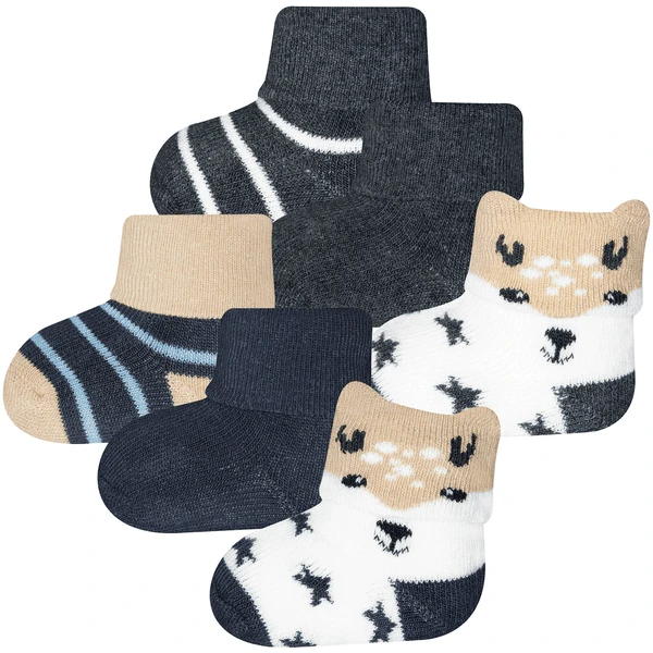 Ewers Babysokjes 6 Pakje Roebuck/Ringlets/Uni 1 Ewers Babysokjes 6 Pakje Roebuck/Ringlets/Uni