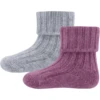 Ewers Babysokjes Dubbelpak Lichtgrijs/roze
